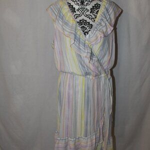 DRESS LC Lauren Conrad Kohl's Spring Easter Wrap Look w/Tie Size OX NWT's